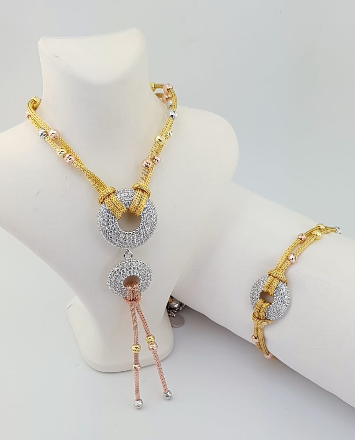 Altın Kaplama İtalyan Dorika Toplu Gümüş Spor Set SET001